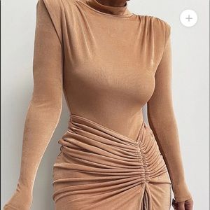 JLUXLABEL Pecan Slinky Skirt & Bodysuit